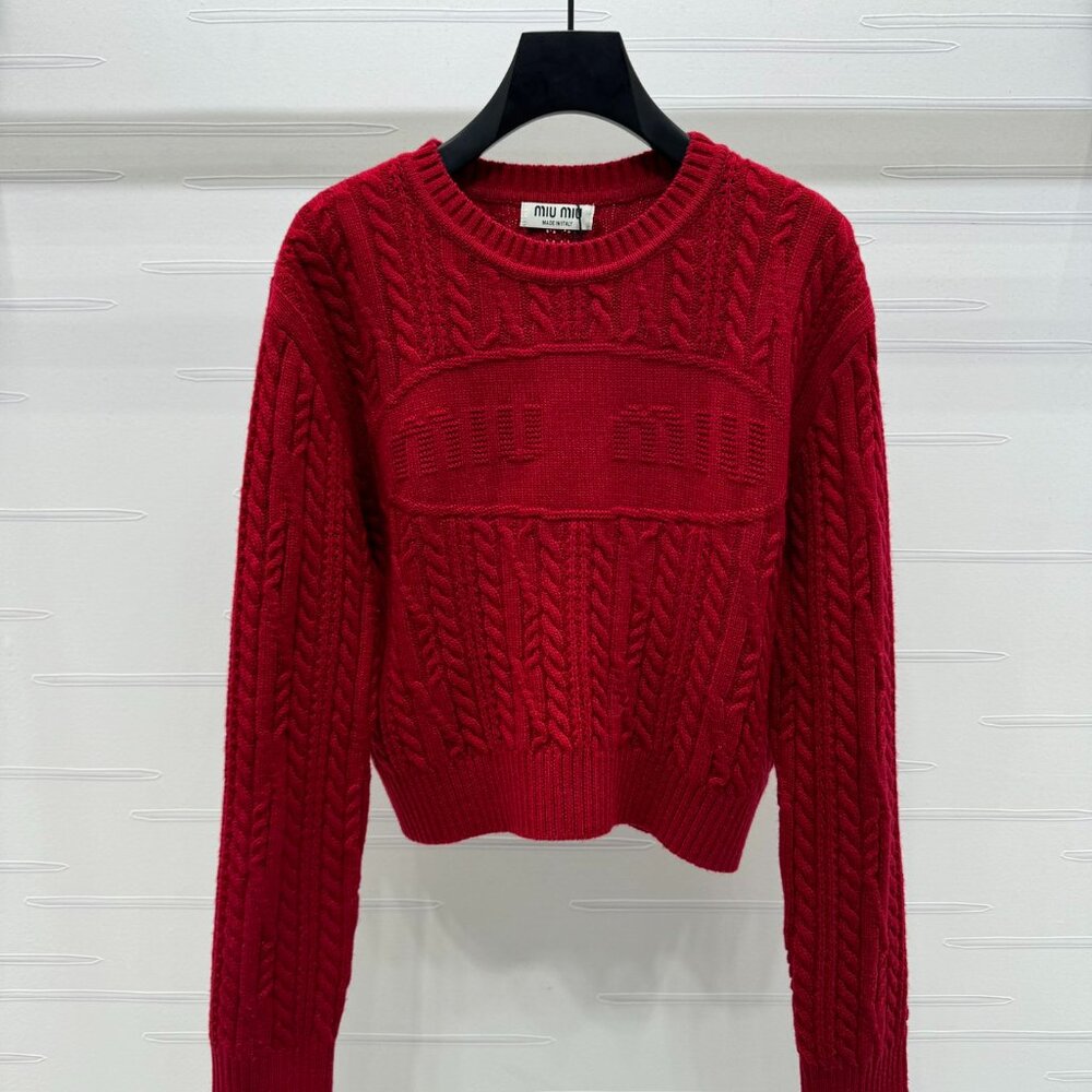 🎊 💌Miu Miu Women's Red Sweater